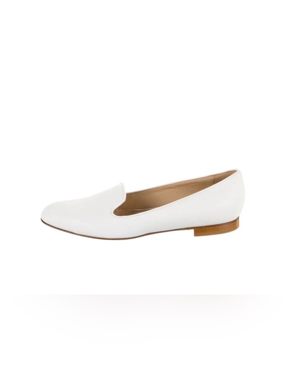 NWT Lafayette 148 Siena Leather Slipper in white sz 7M/37